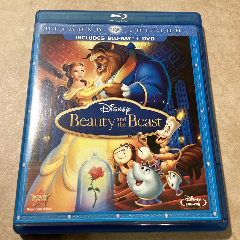Disney Beauty and the Beast Diamond Edition Blue-Ray and DVD